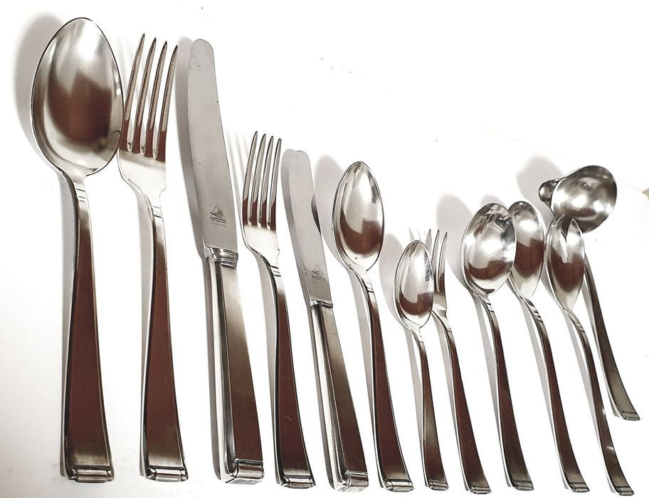 Fantástico conjunto de talheres Arte Deco Auerhahn 90 para 6 pessoas
