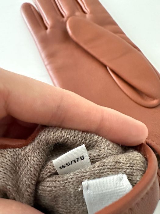 COACH Sculpted Gloves 6.5 жіночі рукавички женские кожаные перчатки