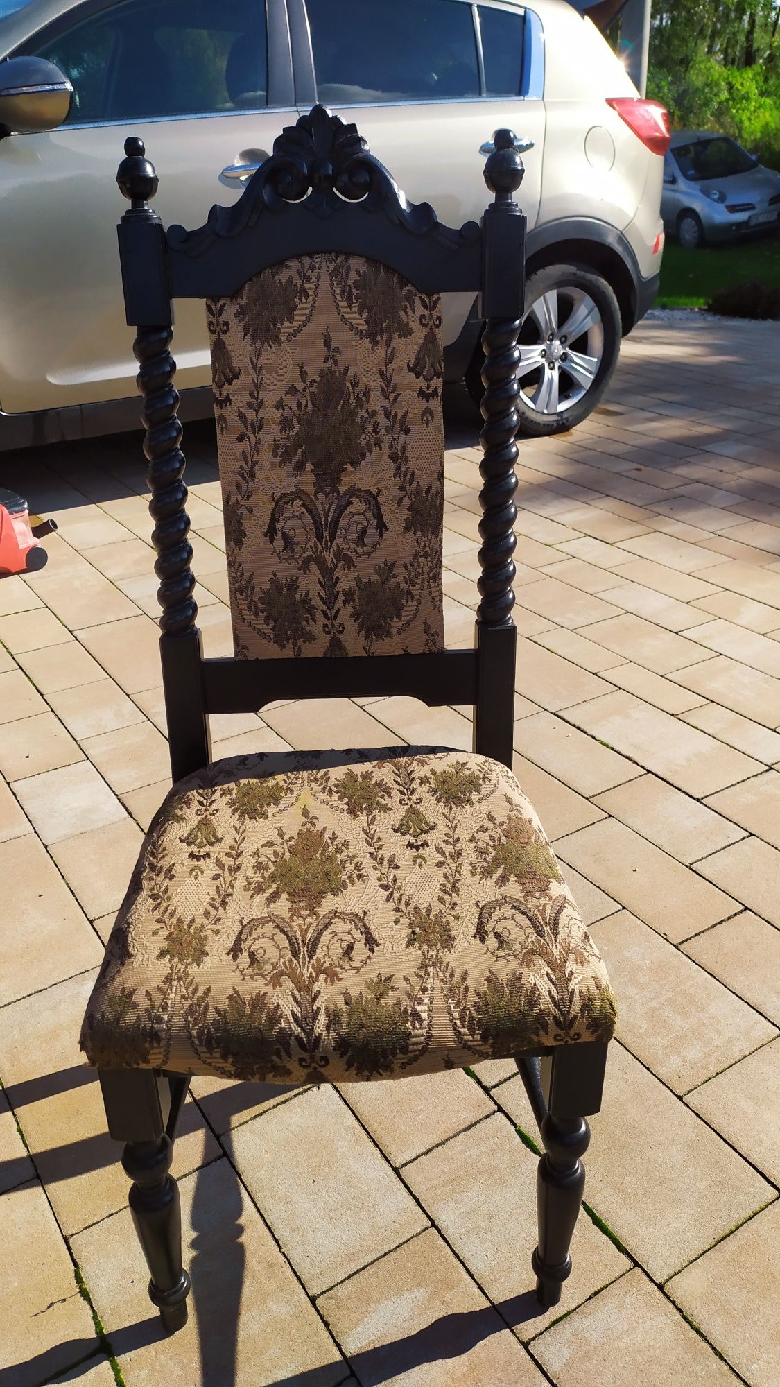 SG krzesła w stylu meble gdańskich  , rzeźbienia , czarne stylowe