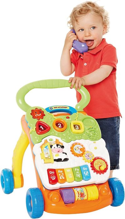 Vtech Baby Kolorowy Wózek Do Zabawy Nauki Chodzenia Pchacz Chodzik