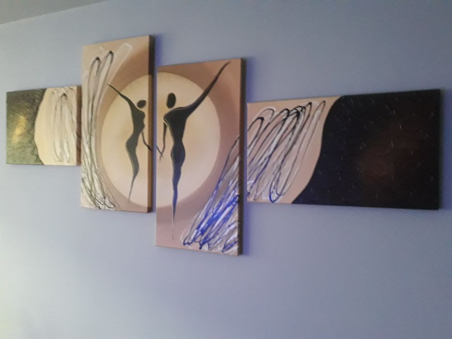 Obraz na ścianę, cztery części  ,,Ona i On"