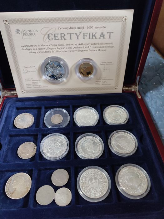 Zestaw numizmatyczny srebro