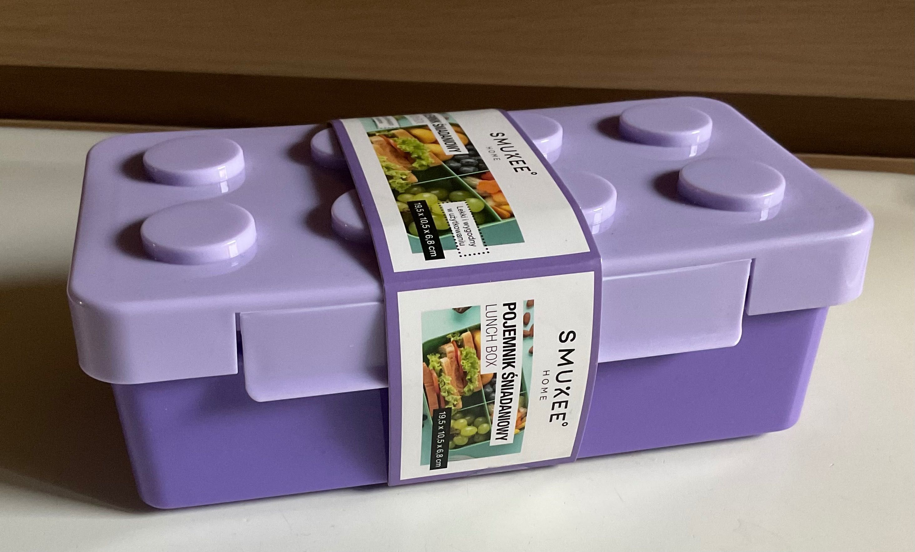 Smukee Pojemnik śniadaniowy jak klocki Lego, nowy