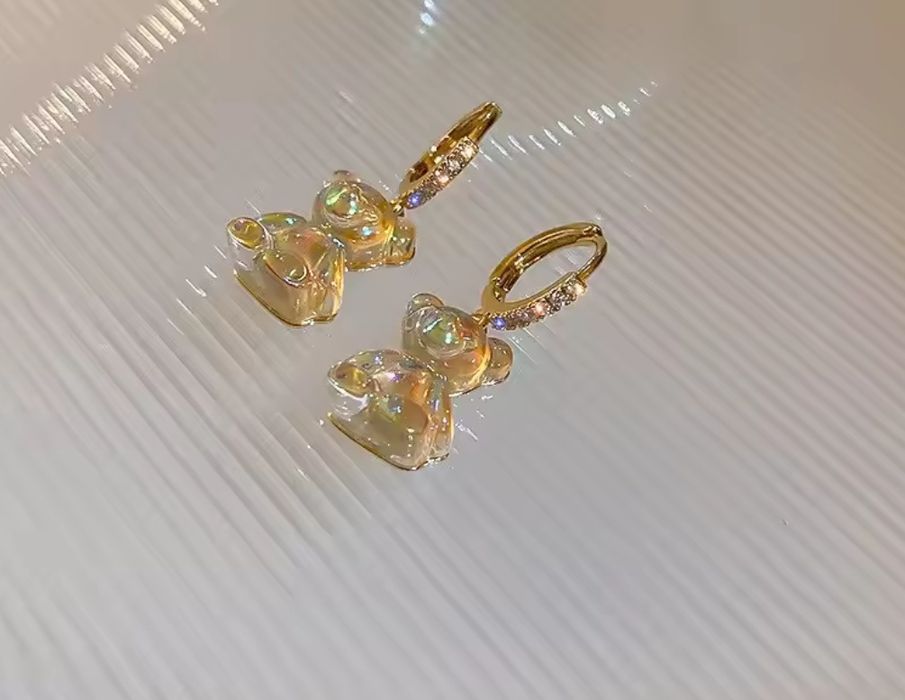 Transparentne kolczyki Niedźwiedź Tous