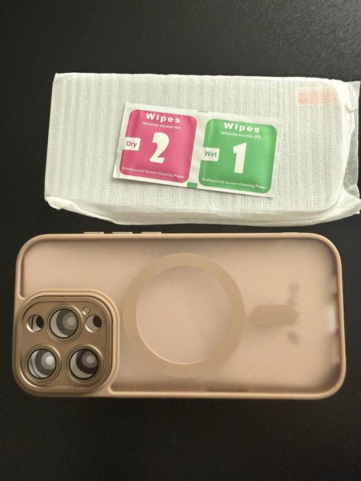 Etui iPhone 16 Pro Pustynny tytan Mag Safe i szkło nowe