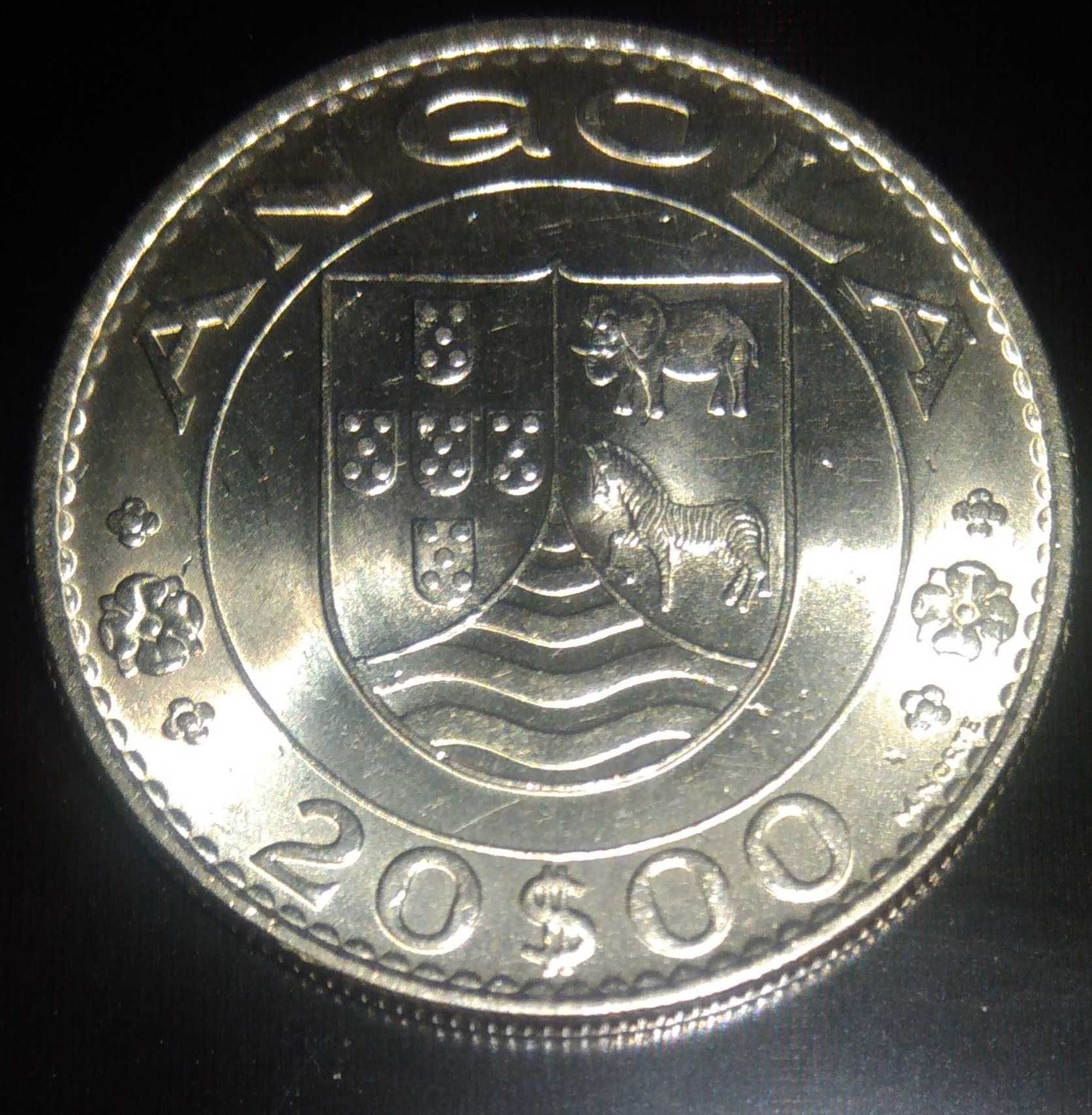 moeda de 20 escudos 1971 de Angola  - soberba