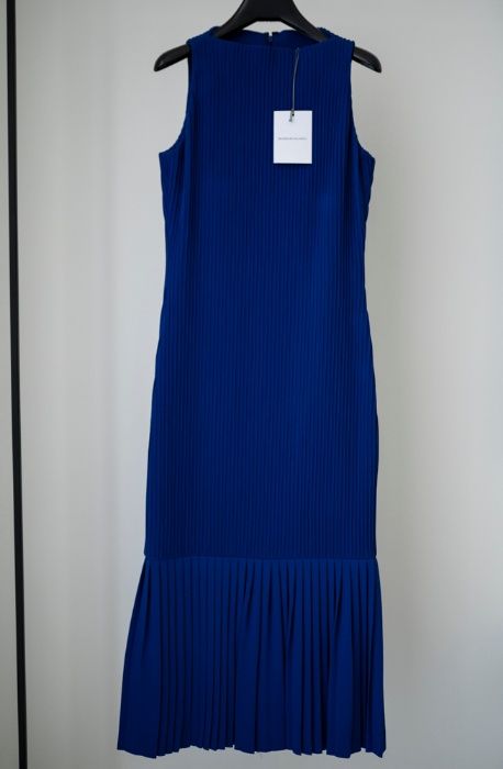 $2695 BRANDON MAXWELL sukienka - kobalt , 34 roz