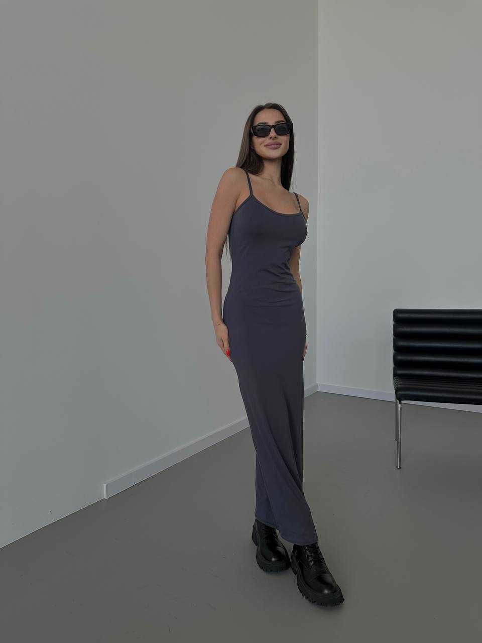 Довга моделюючя сукня «NAKED» one size 42-46 в різних кольорах