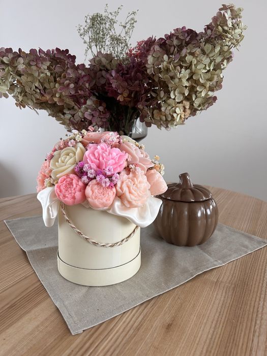 Mydlany bukiet | Flower Box | Upominek