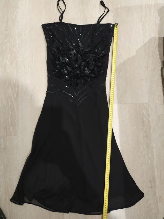 Sukienka cekiny czerń XS xxs