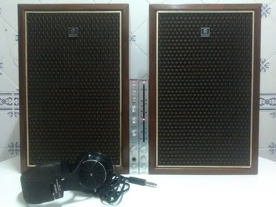 Som vintage Weltron bookshelf micro hifi de 1975