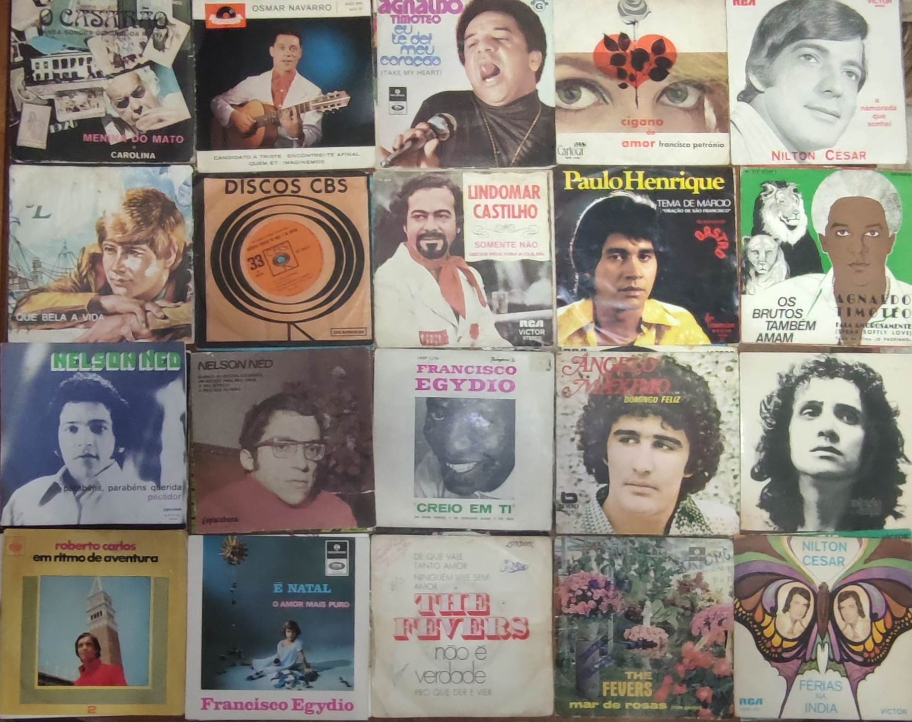 Lote 3-  Lote 40 Discos Viníl SP/ep música brasileira