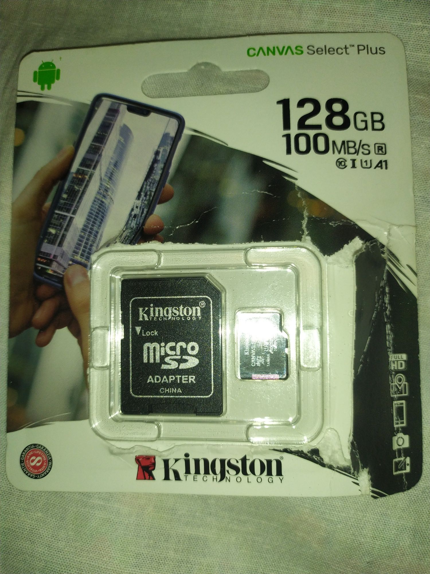 Карта пам'яті, флеш накопичувач, memory card Kingstone 128gb 100mb/s