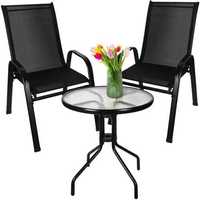 Zestaw mebli ogrodowych stolik +2 krzesła NA BALKON, TARAS, OGRÓD