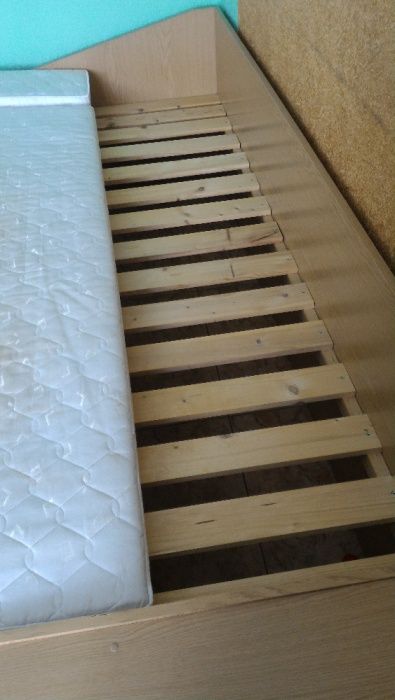 Duże łóżko 264cm x 124cm + materac dwustronny zima/lato 240cm x 120cm