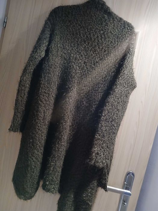 sweter długi khaki L