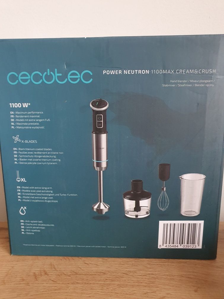 Blender ręczny Cecotec Power Neutron 1100MAX Pro 1100W