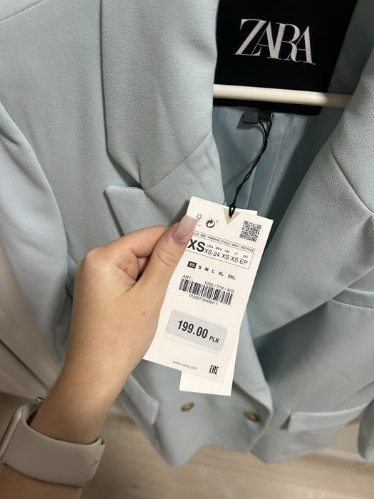 Новенький жіночий піджак, жакет zara, блакитний