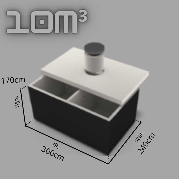 Zbiornik Betonowy 10m3 Schron Szambo Piwniczka Deszczówka Kanał Gnojów