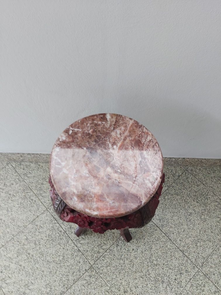 Mesa vintage tampo em marmore rara