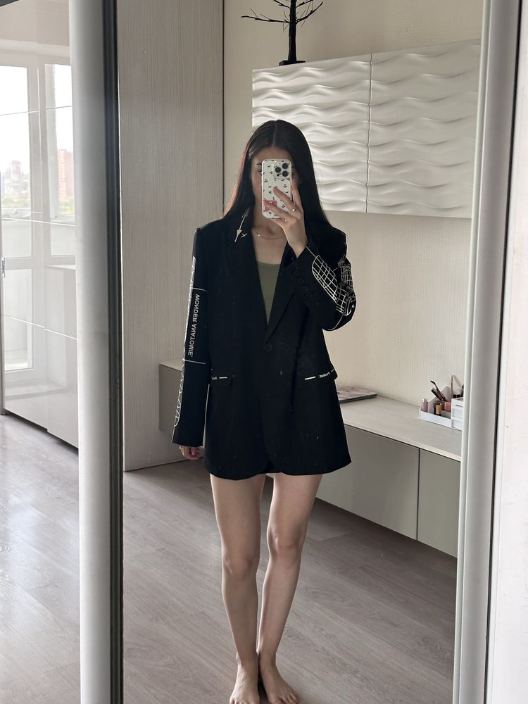 Піджак з чоловічого крою ace cher17 zara оверсайз