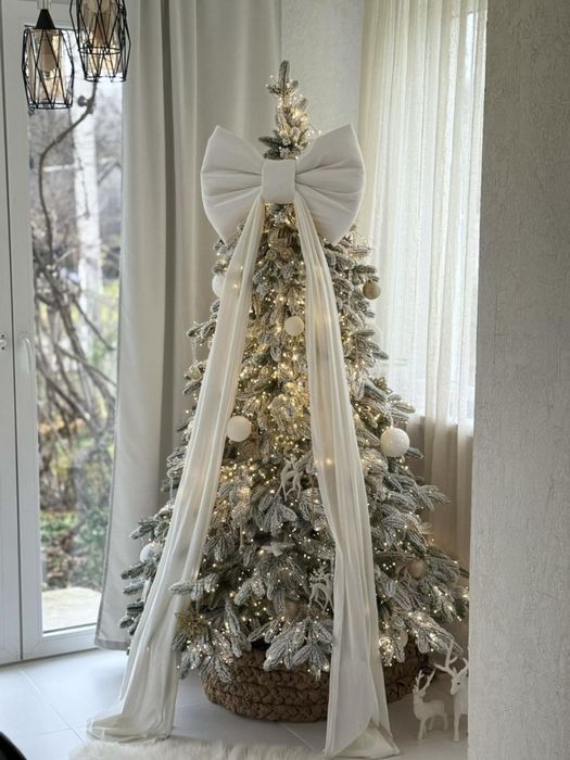 Бант на ялинку , декору велюр Бант прикраса на двері