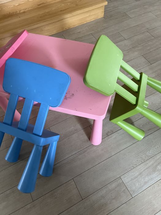 Stolik oraz 3 krzesełka Ikea dla dzieci