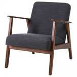 Poltrona IKEA EKENÄSET cinzento/nogueira