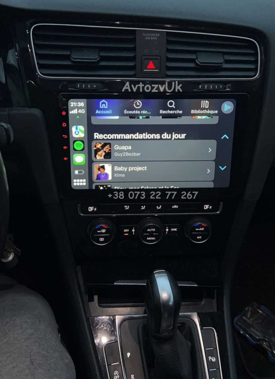 Магнитола GOLF 7 Volkswagen Гольф VW Tesla 2 дин TV CarPlay Android 14