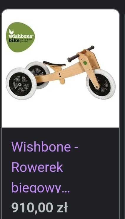Wishbone Rowerek biegowy 3 w 1
