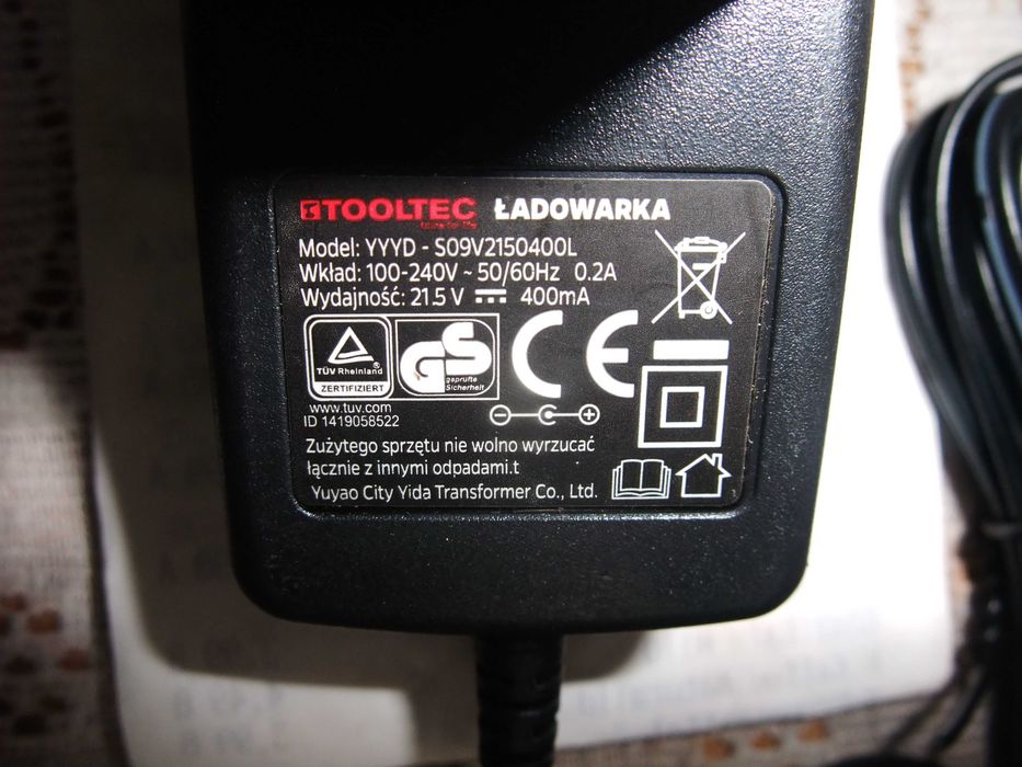 Wiertarko-wkrętarka Tooltec 20V,aku Li-jon1,5Ah