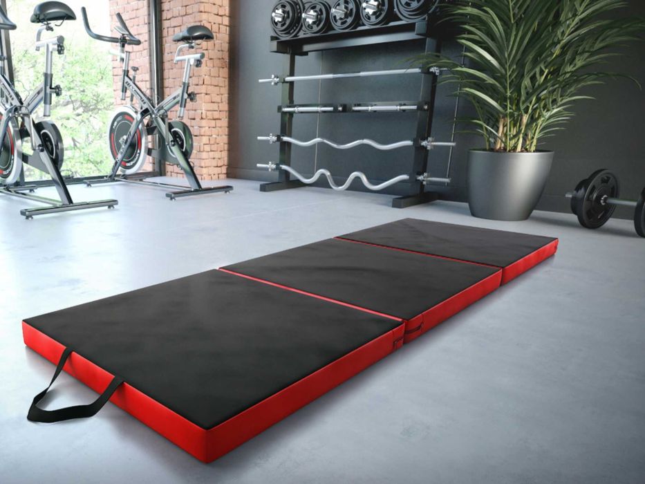 Składany Materac Gimnastyczny Sportowy Mata Do Ćwiczeń 180x60 - OKAZJA