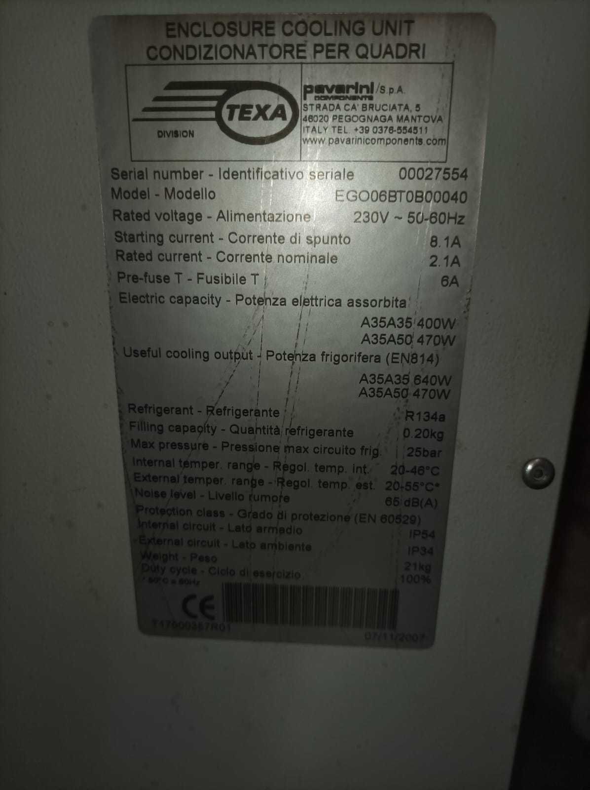 Ar condicionado para quadro eletrico TEXA