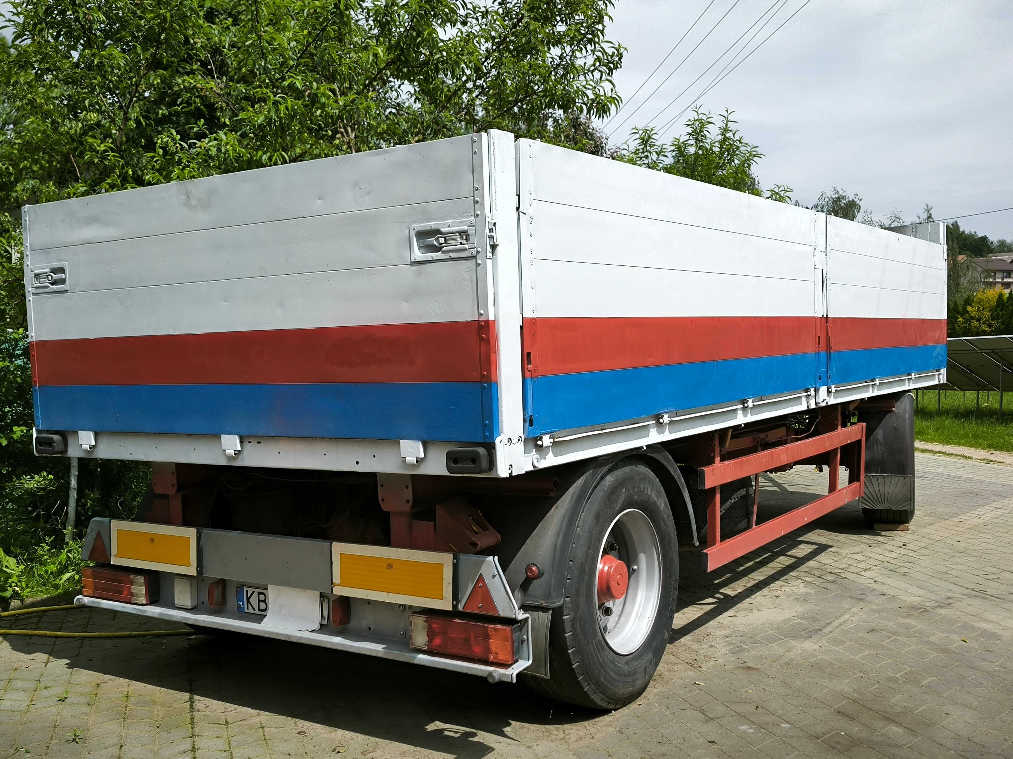 Przyczepa burtowa – DMC 18t | Zadbana | Nowa podłoga