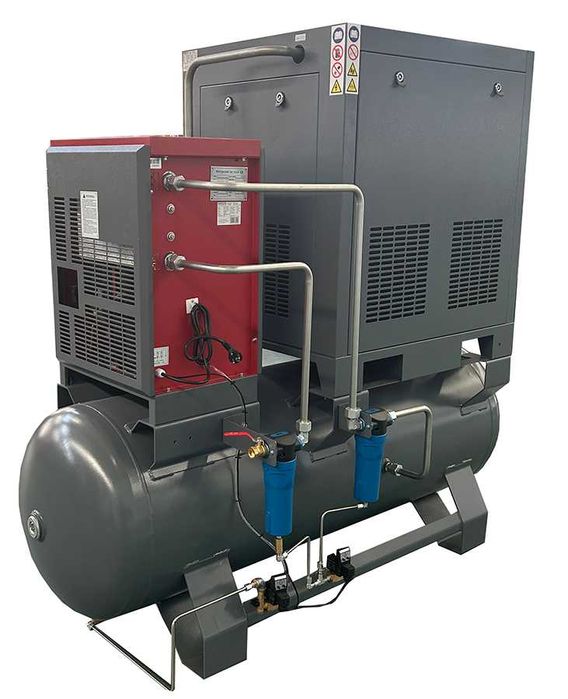 Kompresor śrubowy 2200 l/min 15 KW Falownik Osuszacz Filtry Kupczyk