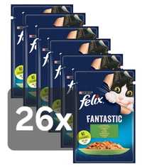 Felix Fantastic 26x + Gratis, Królik Saszetki dla Kota Purina Jelly