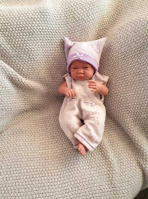 Ubranko dla lalki bobasa baby born 40-44cm polarowy pajacyk z czapką