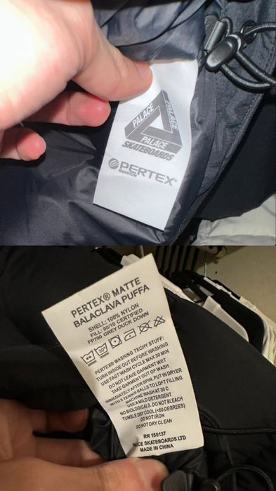 Пуховик Palace Pertex Balaclava Puffa Matte Black (Розмір S)