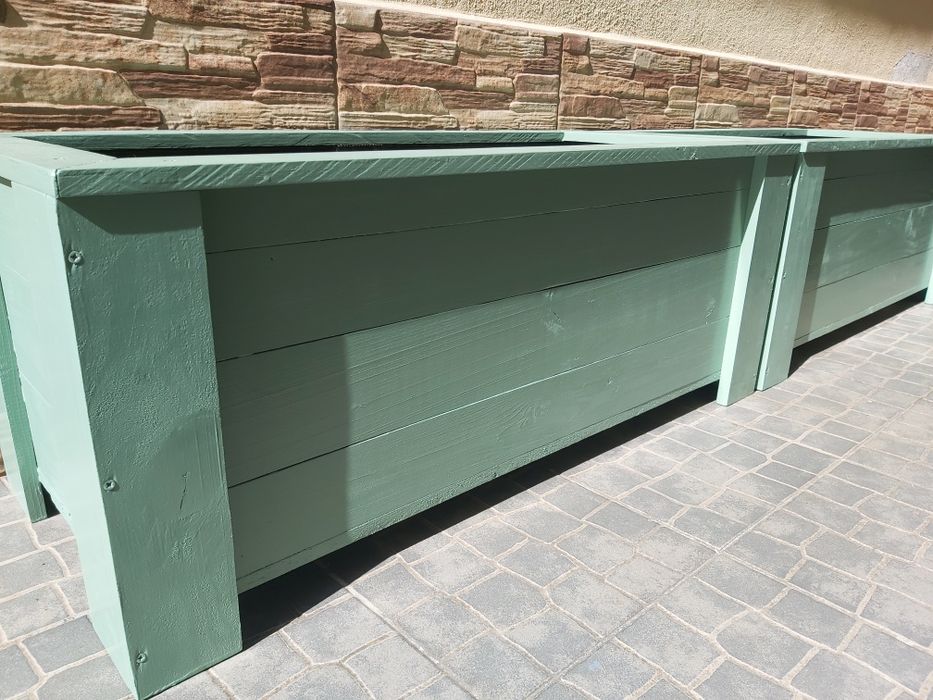 Floreira vaso canteiro madeira