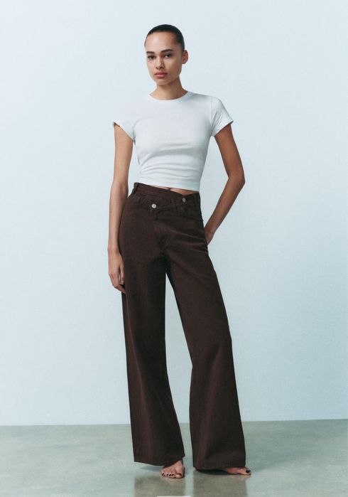 Коричневі джинси ZARA L 40-42)Джинси ZARA XL