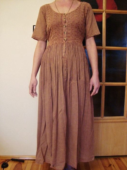 Cienka,bawełniana sukienka indyjska na Wiosnę,Lato-r. M/L