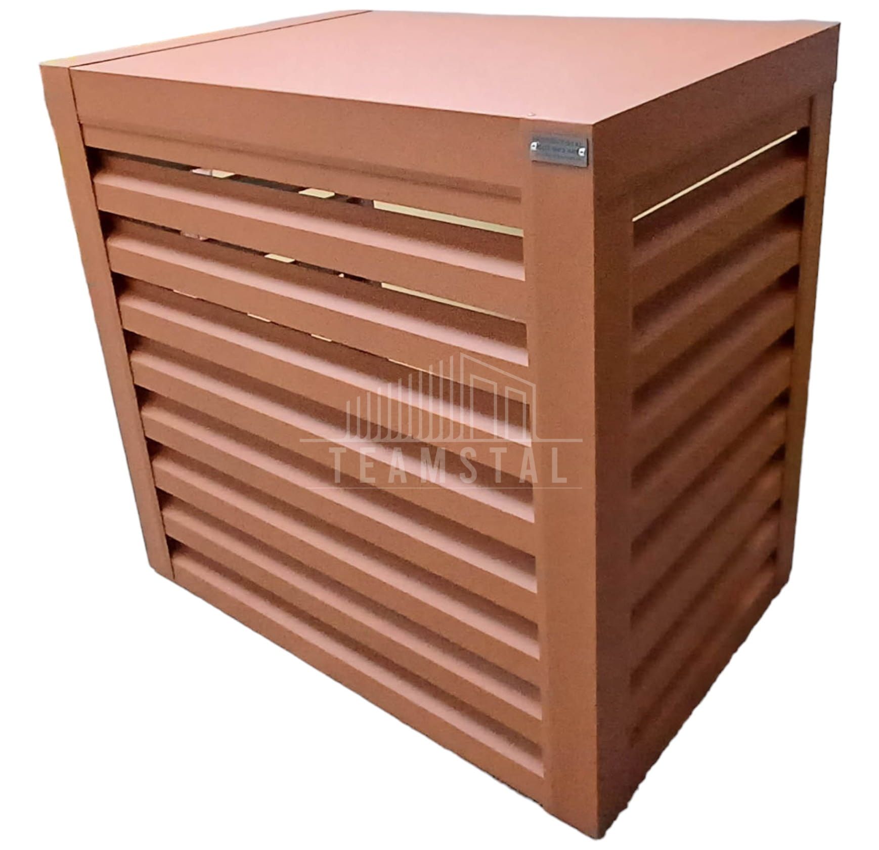 Osłona klimatyzatora - pompy ciepła 100x50x110 cm jasny brąz TS560
