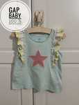 Gap baby top koszulka • 86 92 cm • miętowy gwiazda