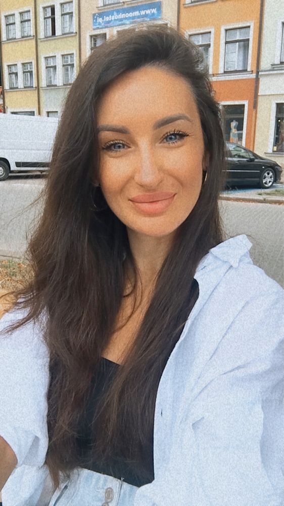 Biala lniana  koszula na guziki
