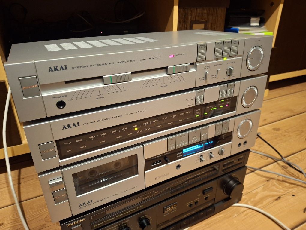 Wieża AKAI 3 elementy AM-U1 AT-K1 HX-1