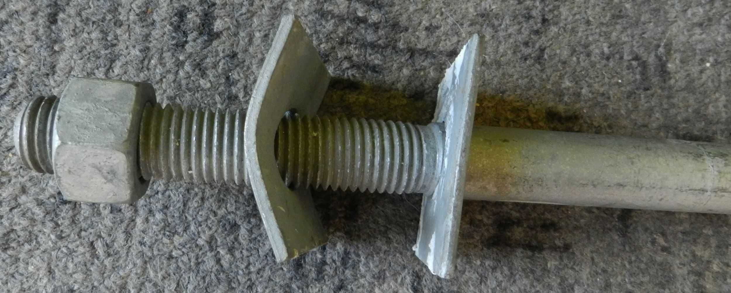Śruba hakowa do linii napowietrznej 420 mm, stal ocynkowana 20mm