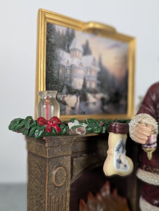 Świąteczna figurka Światło Bożego Narodzenia św Mikołaj Thomas Kinkade