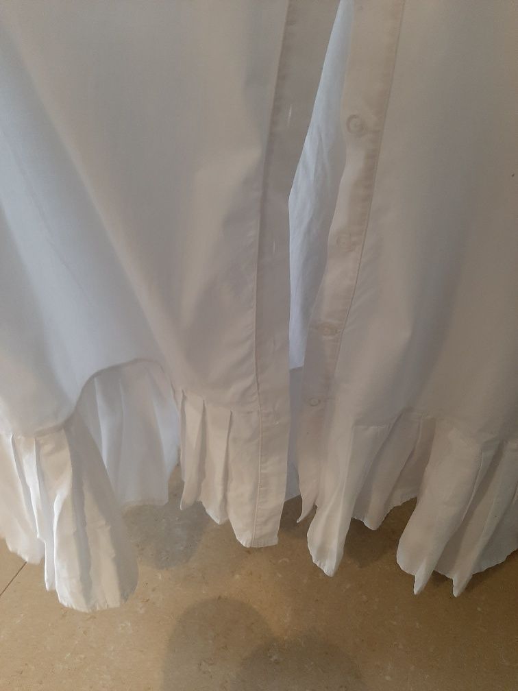 Blusa branca 42, algodão,  .anga comprida.