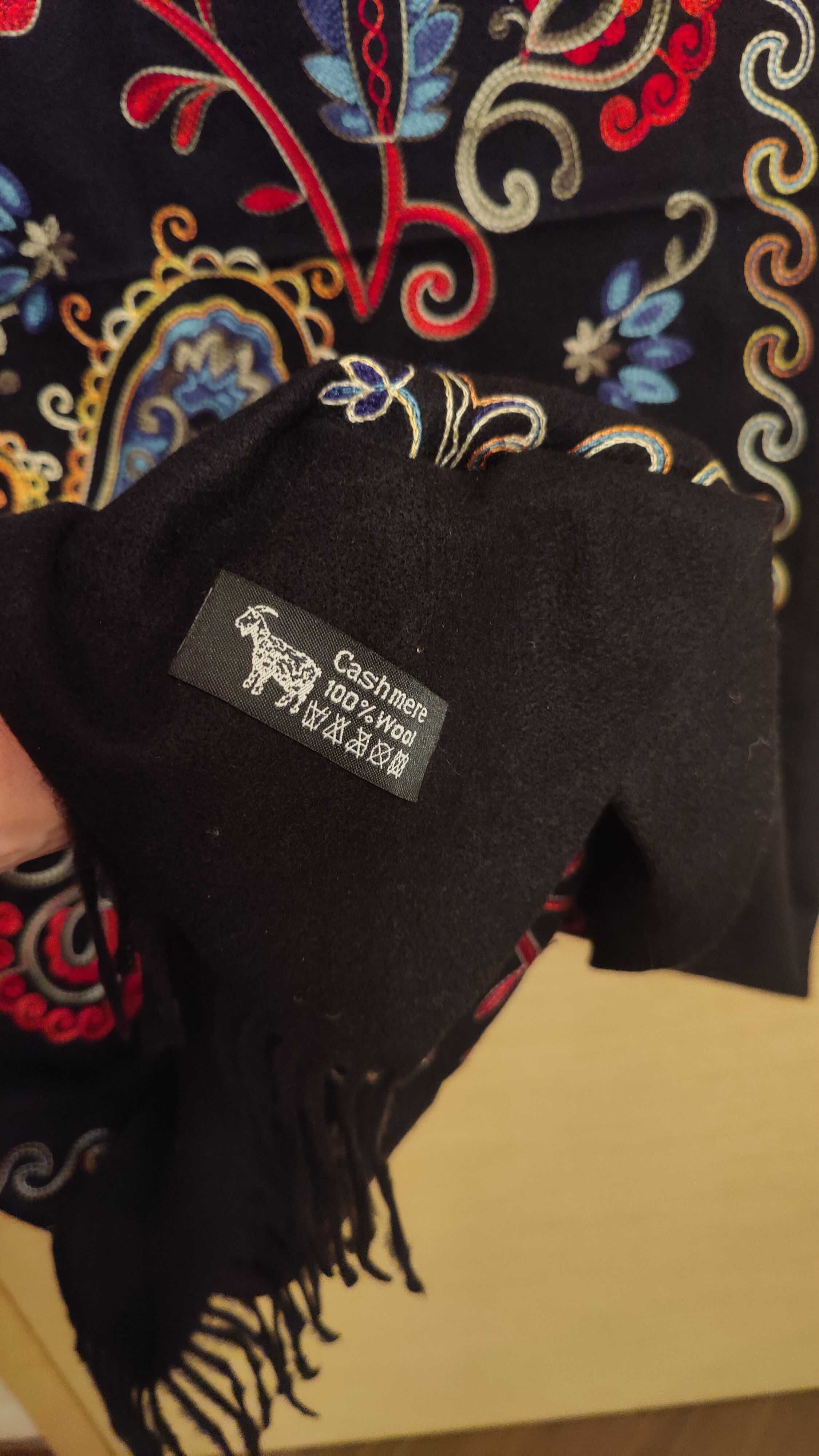Новая Огромная Кашемировая люкс Шаль 100% Lamb Wool Палантин 195х75см