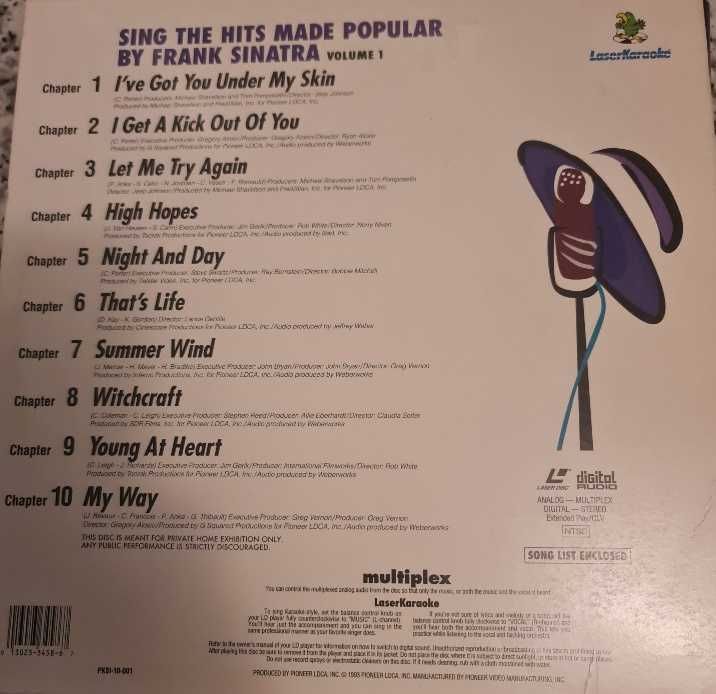 Laser Disc - Laserdisc KARAOKE - O Melhor de Frank Sinatra